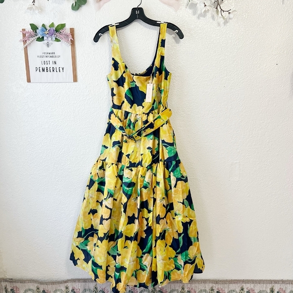 🎀NWT Anthropologie Hutch Alice Belted Floral-Print Midi Dress - Picture 5 of 11